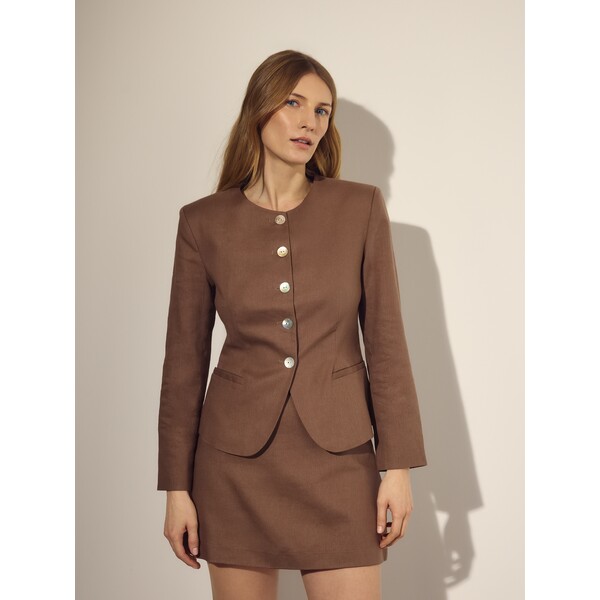 Reserved Marynarka z lnem 924HU-80X