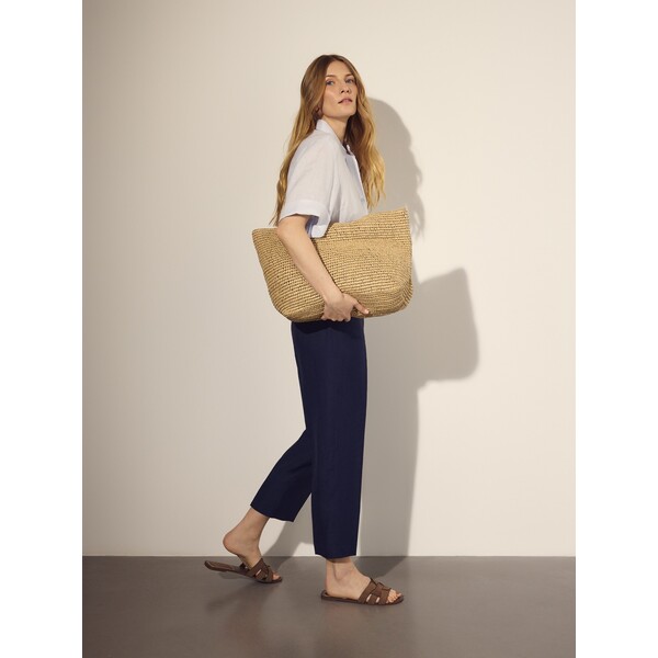 Reserved Spodnie z lnem i wiskozą 081JL-59X