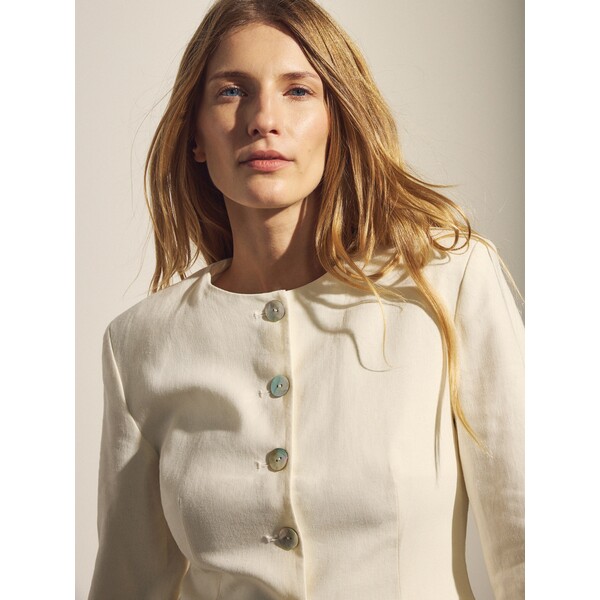 Reserved Marynarka z lnem 924HU-00X