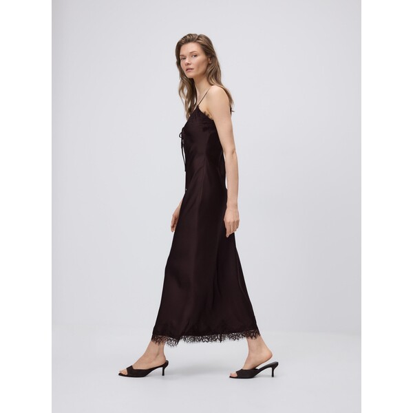 Reserved Sukienka z koronkowym zdobieniem 829KB-89X