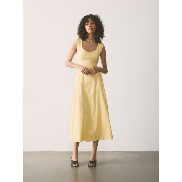 Reserved Sukienka midi z bawełną 434IK-10X