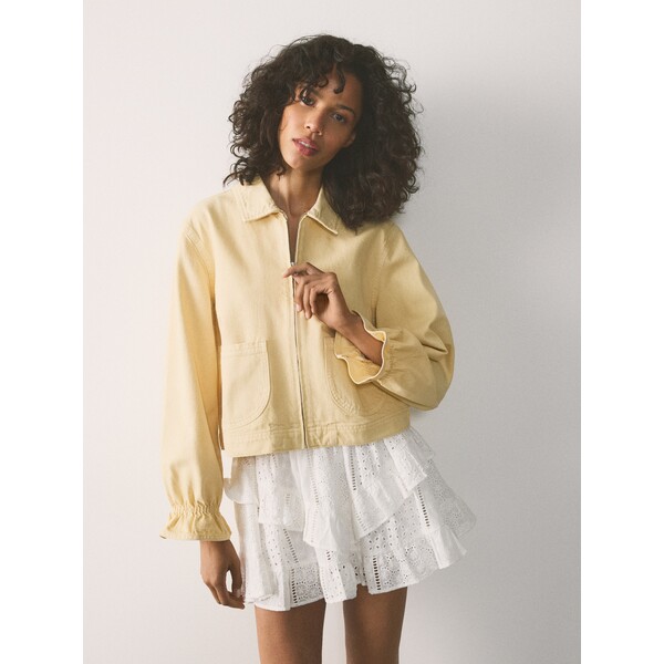 Reserved Jeansowa kurtka z kołnierzykiem 140IL-10J