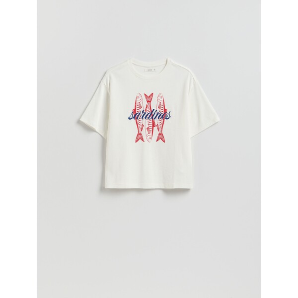 Reserved T-shirt z nadrukiem 395HT-01X