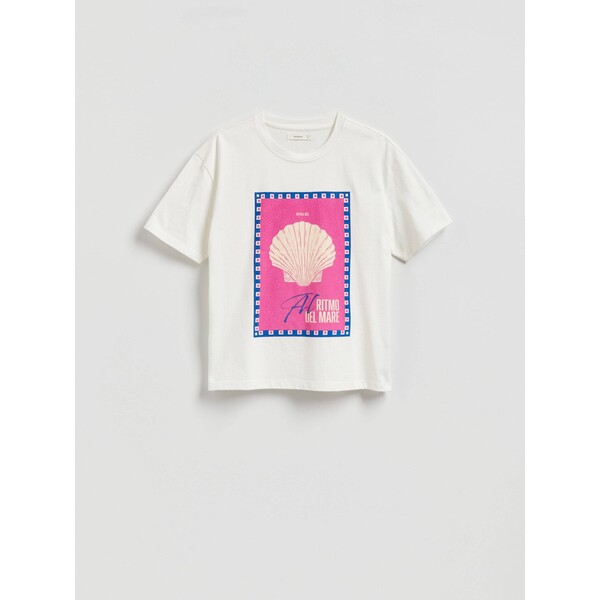 Reserved T-shirt z nadrukiem 400HT-00X