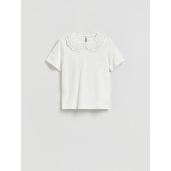 Reserved Bluzka z ozdobnym kołnierzem 356HT-00X