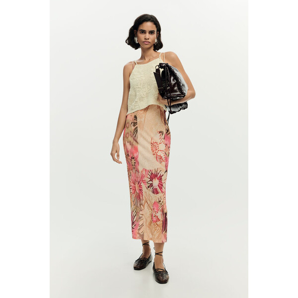 Desigual Długa dzianinowa sukienka 2 w 1 26SWVKX21000