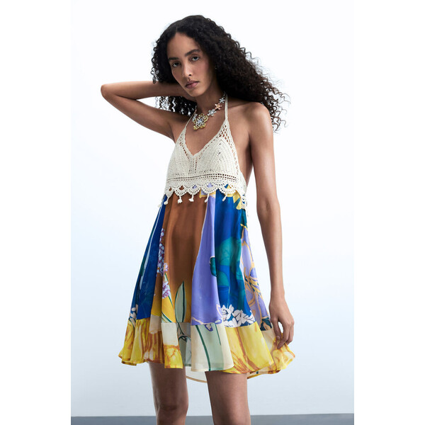 Desigual Sukienka bez rękawów z nadrukiem 26SWVWXU9019