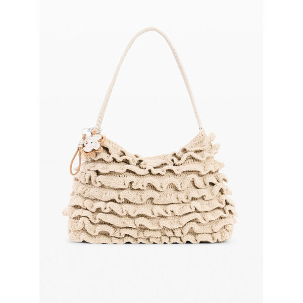 Desigual duża torba na szydełku z kwiatem 26SAXO061014U
