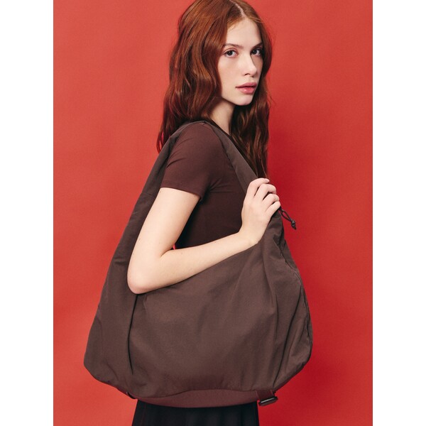 House Brązowa miękka torba typu hobo 405JF-88X
