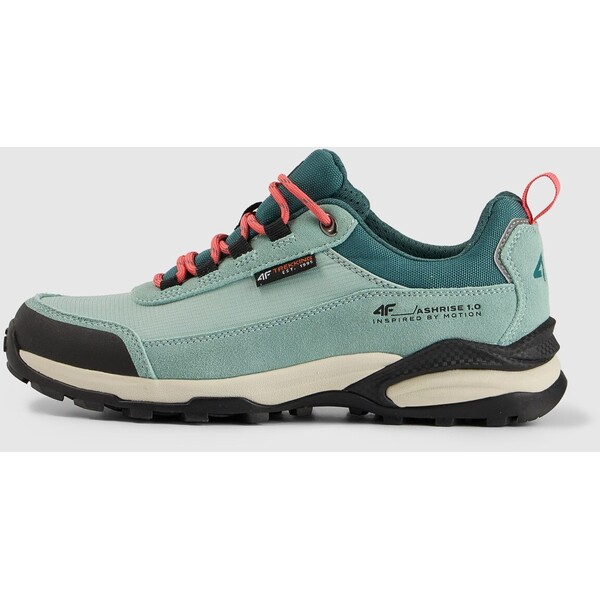 4F Niskie buty trekkingowe HILLBORN z elementami zamszowymi damskie - turkusowe 4FWAW24TSOFF285-54S
