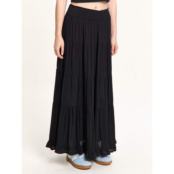 Cropp Czarna spódnica maxi z wiskozy 119HX-99X
