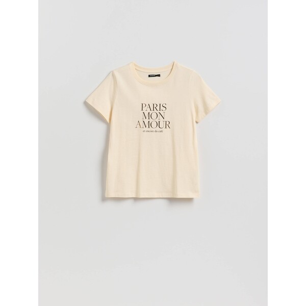 Reserved T-shirt z nadrukiem 421HT-02X