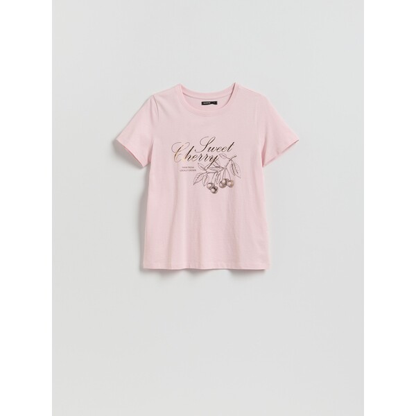 Reserved T-shirt z nadrukiem 421HT-03X
