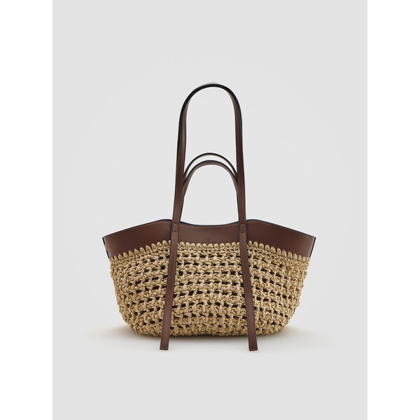 Reserved Pleciona torebka handmade 903CM-88X