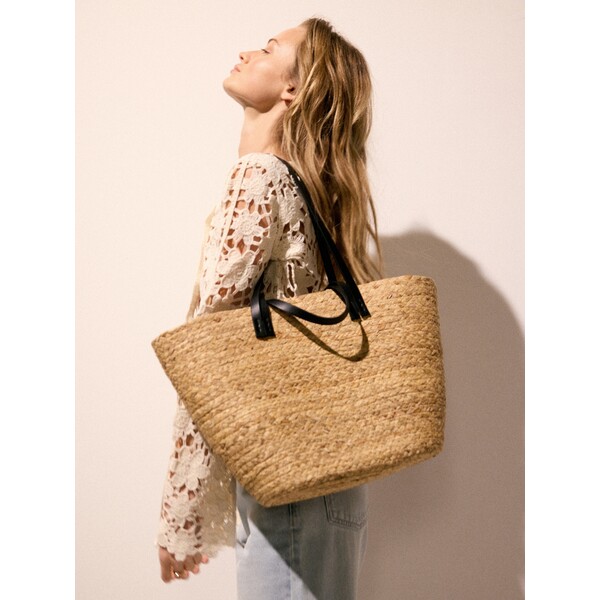Reserved Pleciona torebka shopper 908CM-99X