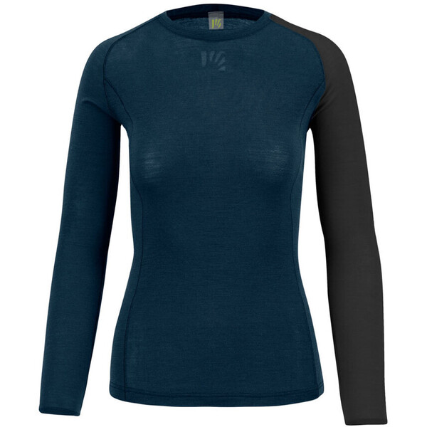 Karpos DINAMICO MERINO 130 W Kolarska koszulka z długim rękawem - niebieski/czarny