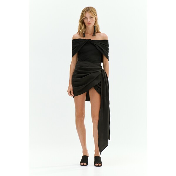 H&M Kopertowa spódnica z drapowaniem 1345057