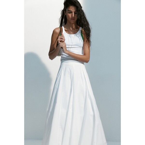 H&M Bawełniana spódnica z zakładkami 1338840