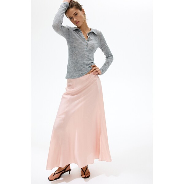 H&M Satynowa spódnica maxi 1334576