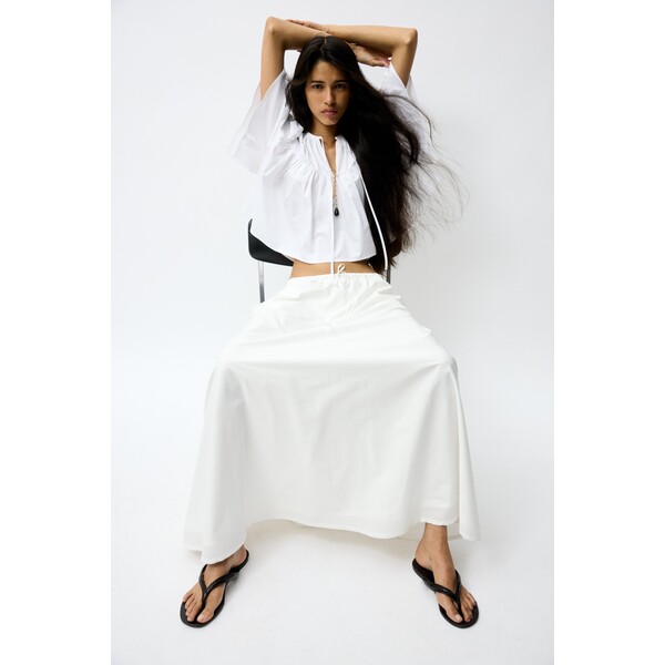 H&M Spódnica maxi z bawełnianej popeliny 1326578