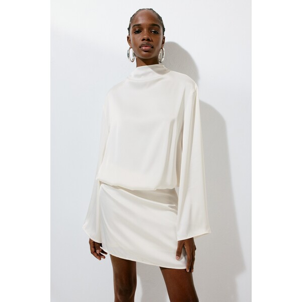 H&M Drapowana sukienka satynowa 1329080