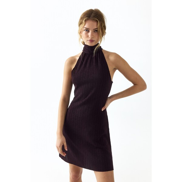 H&M Kreszowana sukienka z mocowaniem na karku 1330972