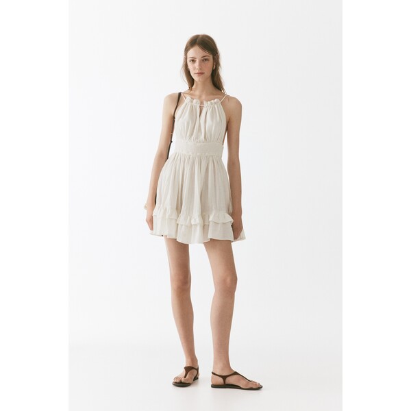 H&M Rozszerzana sukienka z domieszką lnu 1331686