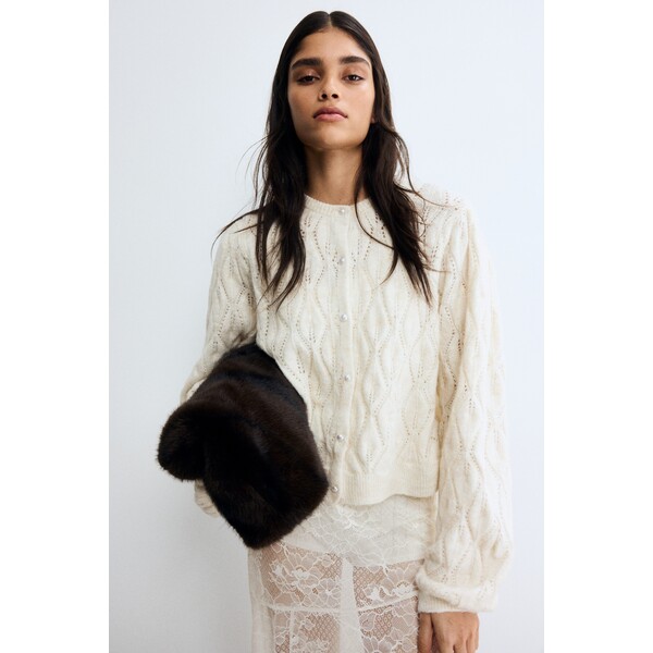 H&M Kardigan w ażurowy wzór 1314875