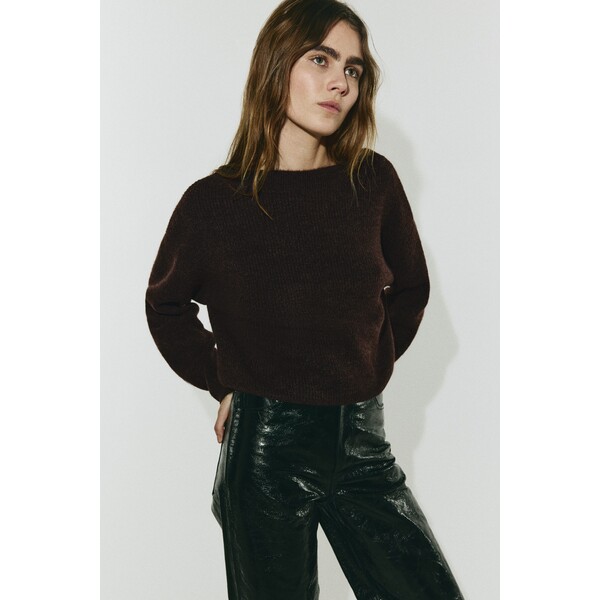 H&M Sweter oversize z dekoltem w łódeczkę 1331485