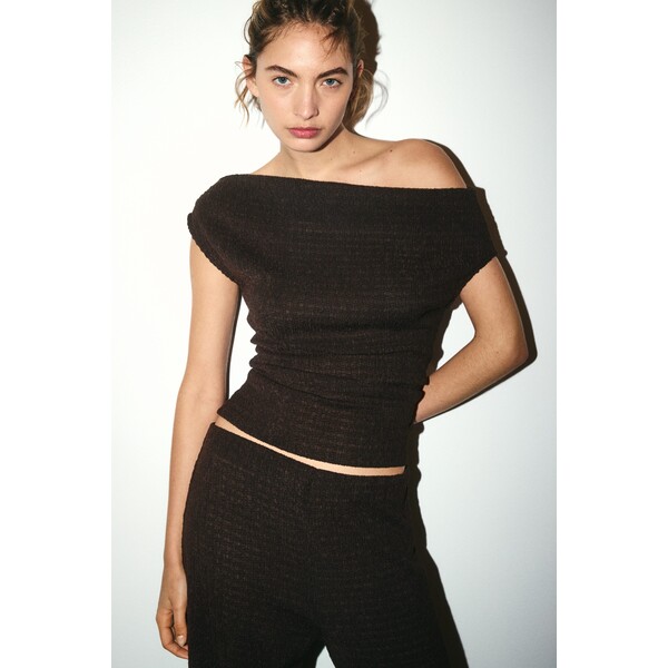 H&M Top z dżerseju w strukturalny splot 1330268