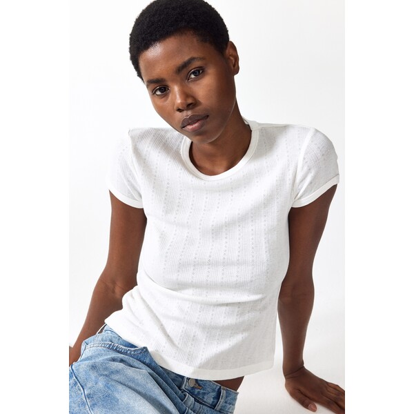 H&M T-shirt z ażurowej dzianiny 1333899