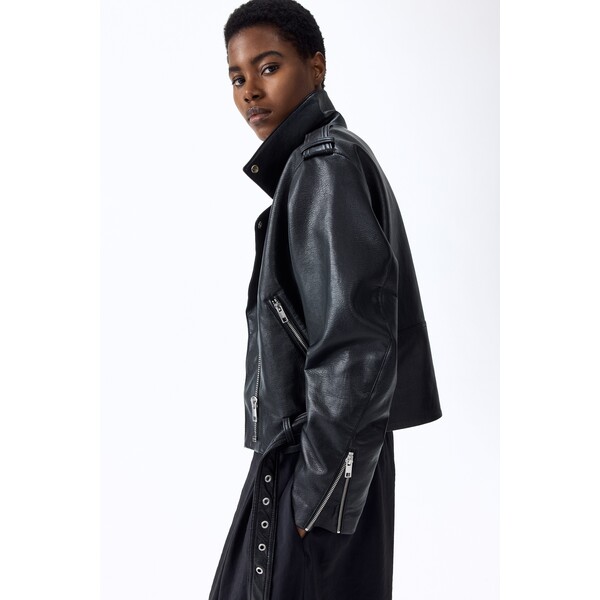 H&M Powlekana kurtka biker 1341975