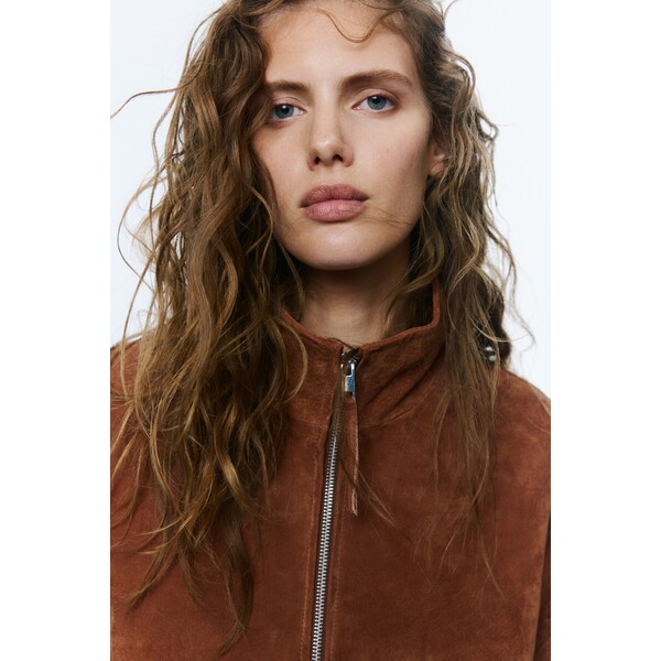 H&M Obszerna kurtka z dwoinowego zamszu 1339570