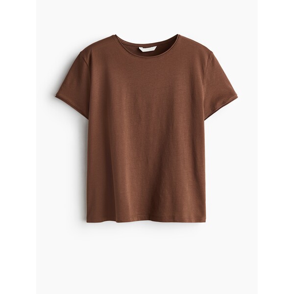 H&M T-shirt ze zrolowanym brzegiem 1343444