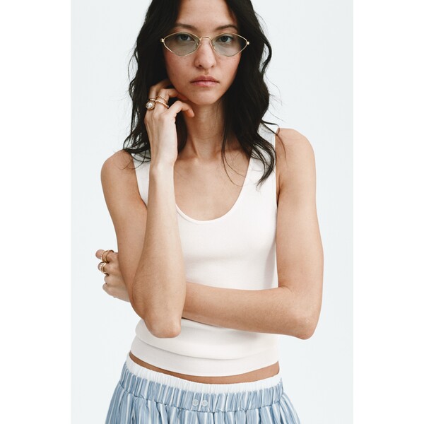 H&M Dzianinowy top bez rękawów 1226266