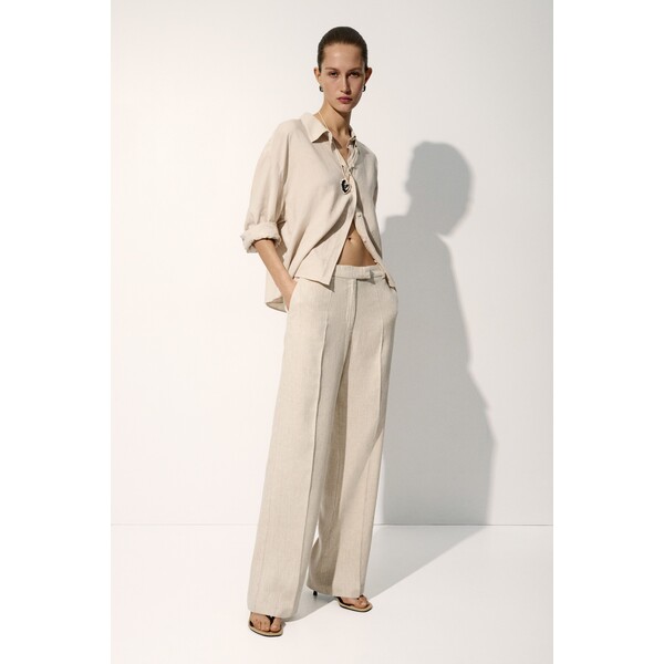 H&M Eleganckie spodnie z domieszką lnu 1322837