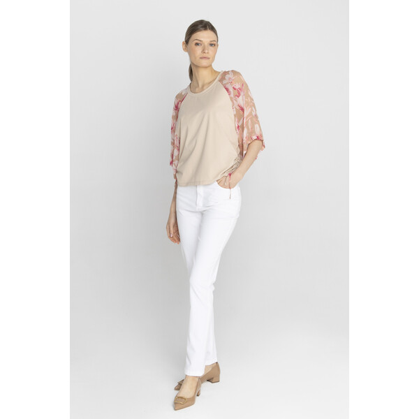 Deni Cler Bluzka z motywem magnolii W-DC-1224-F2-F6-13-1