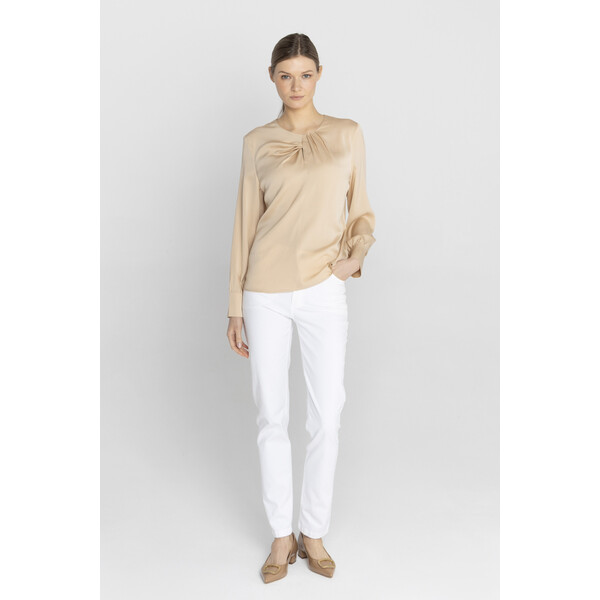 Deni Cler Elegancka bluzka z długim rękawem T-DC-1426-F2-80-12-1