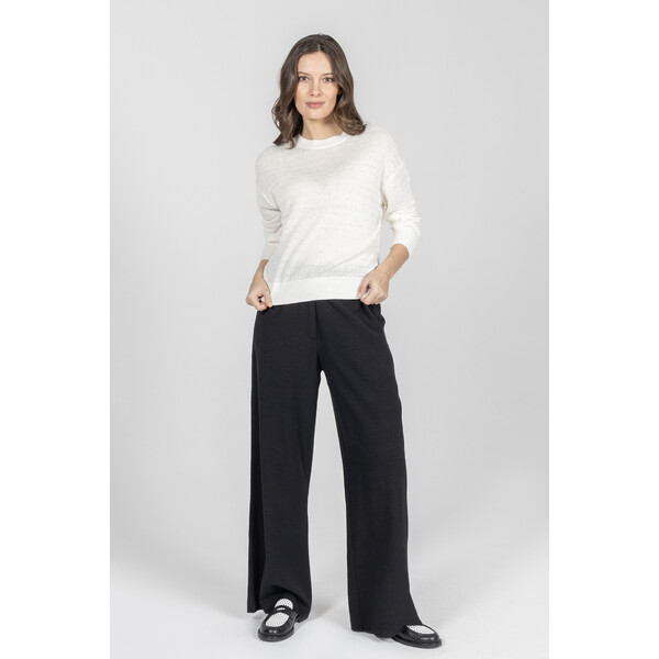 Deni Cler Biały luźny sweter T-DC-S401-F2-60-11-1