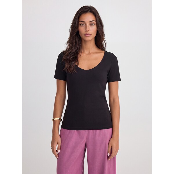 Mohito T-shirt z dekoltem V 556KB-99X