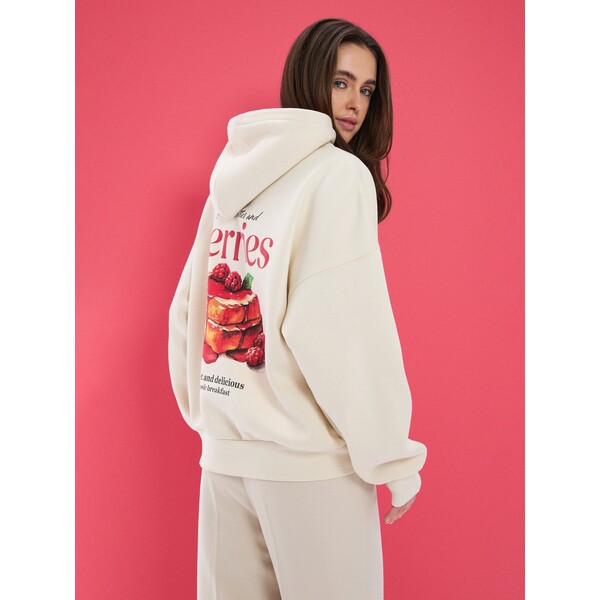 Sinsay Bluza hoodie z nadrukiem 102GZ-02X