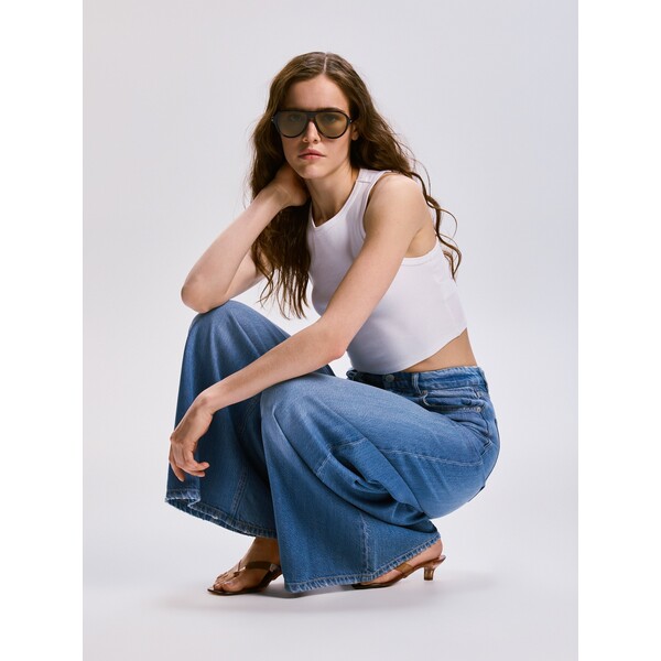 Reserved Jeansy wide leg 857IU-55J