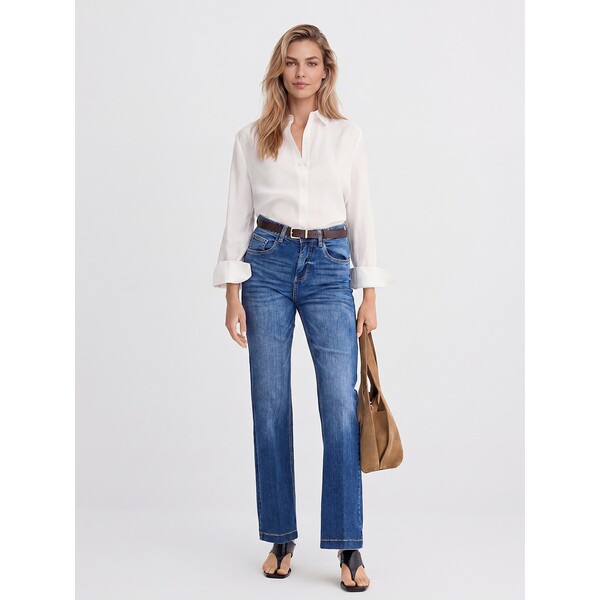 Mohito Jeansy bootcut z paskiem 641IH-55J