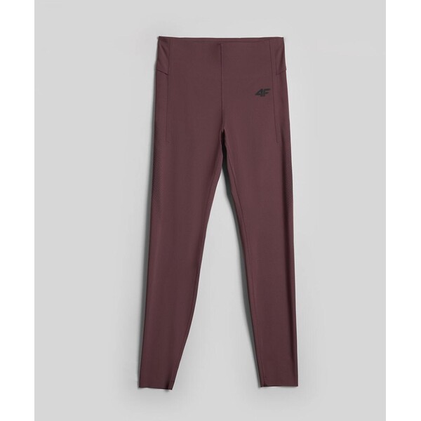 4F Legginsy treningowe szybkoschnące damskie - brązowe 4FWAW25TFTIF360-81S