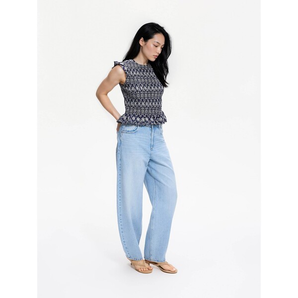 Reserved Bluzka z haftowanym wzorem VE487-59X