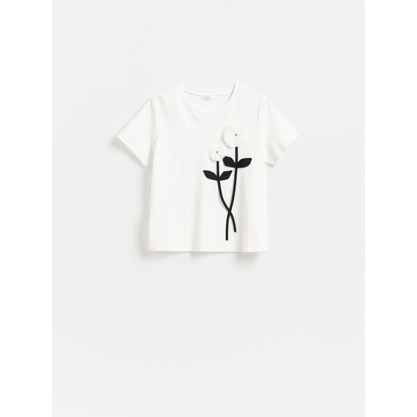 Reserved T-shirt z ozdobną aplikacją 145KF-00X