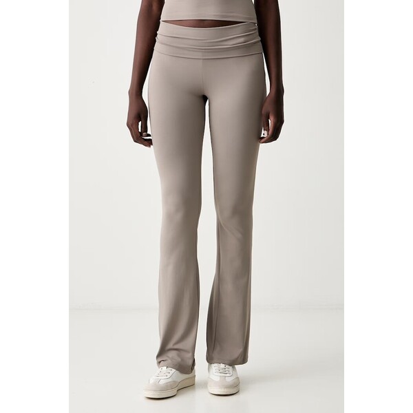 Guess legginsy damskie LOTUS  beżowe high waist V6YB24 K4713 V6YB24.K4713