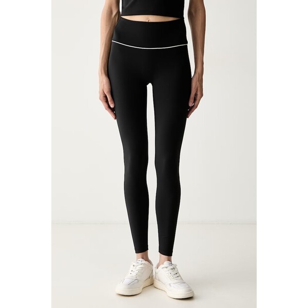 Karl Lagerfeld legginsy damskie  czarne low waist B3W44013