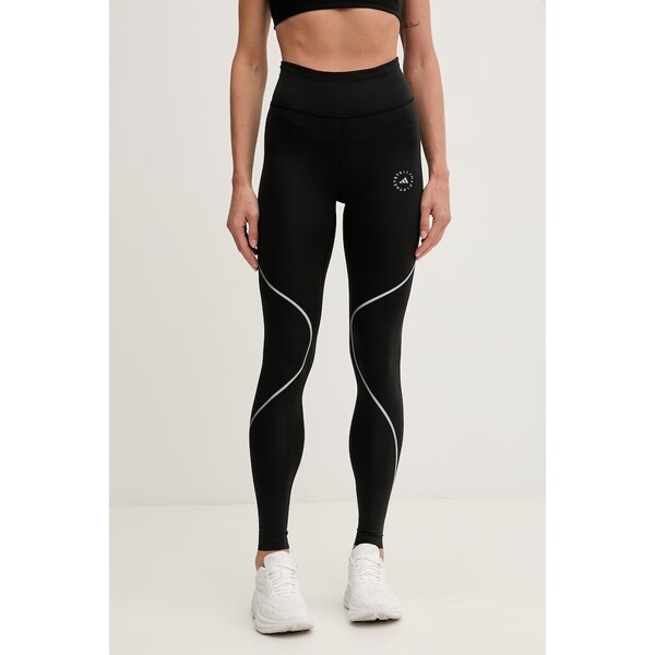 adidas by Stella McCartney legginsy sportowe damskie  czarne regular waist KF8785
