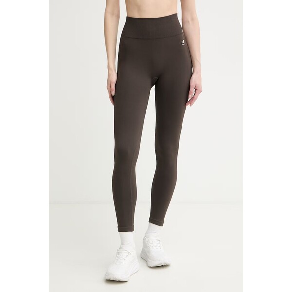 P.E Nation legginsy sportowe damskie Restore  brązowe regular waist 243G295